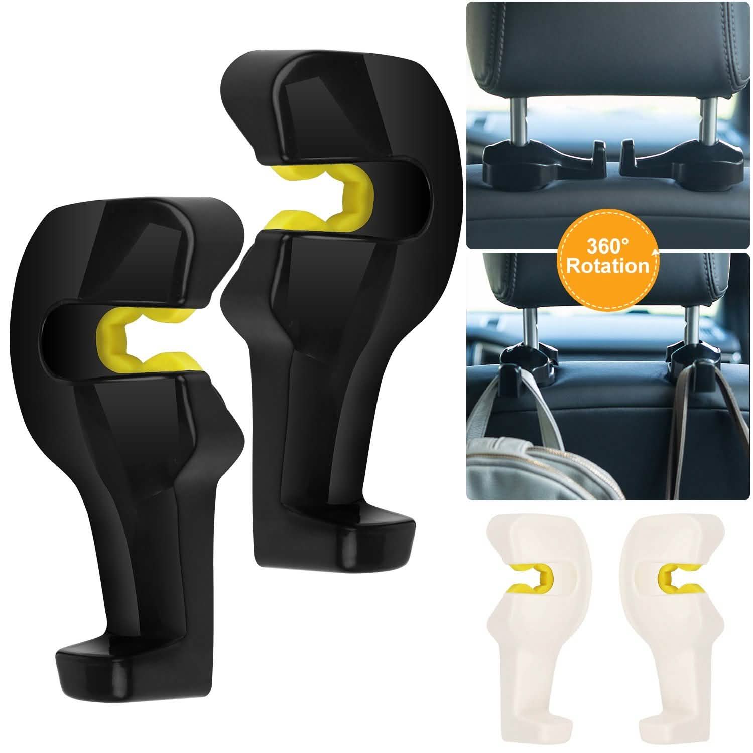 2-Pieces: Car Seat Headrest Hanger