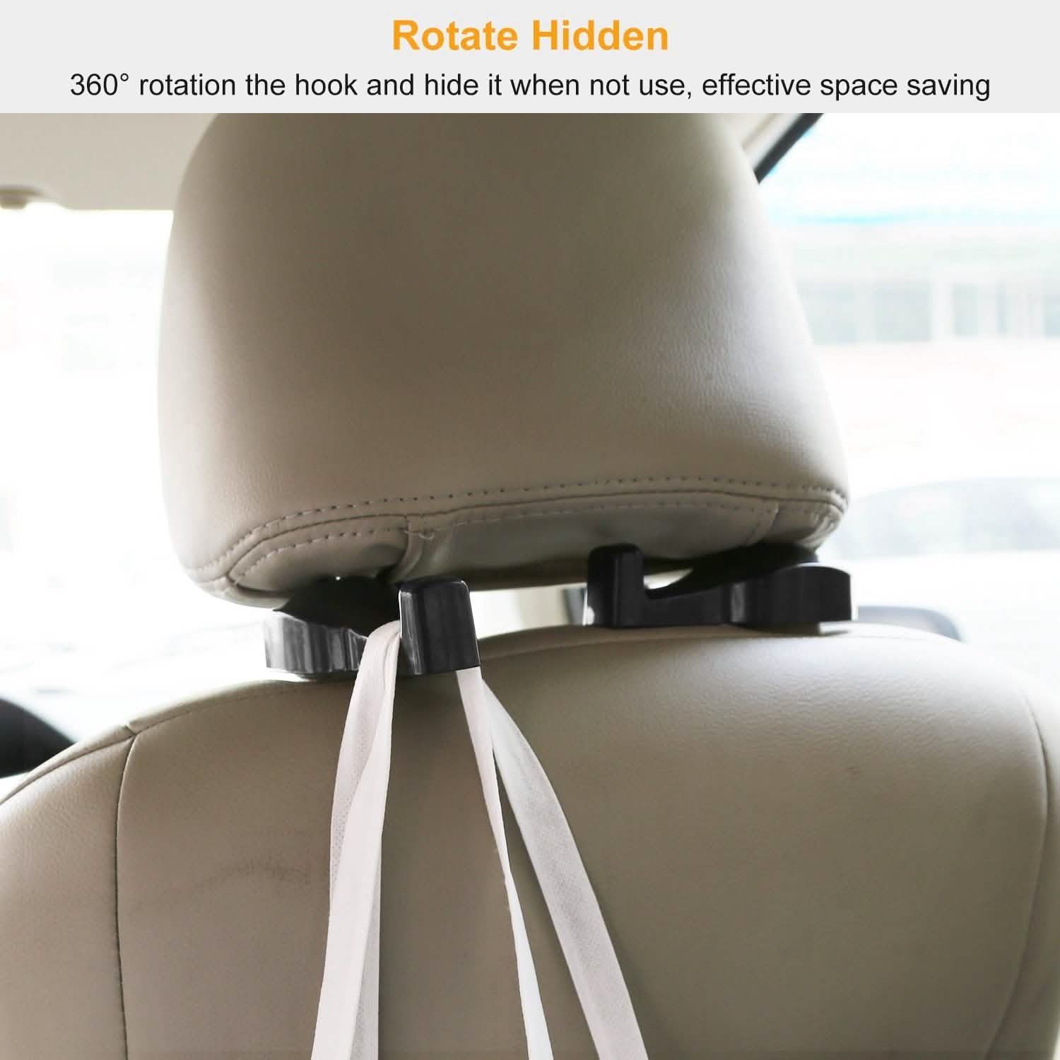 2-Pieces: Car Seat Headrest Hanger