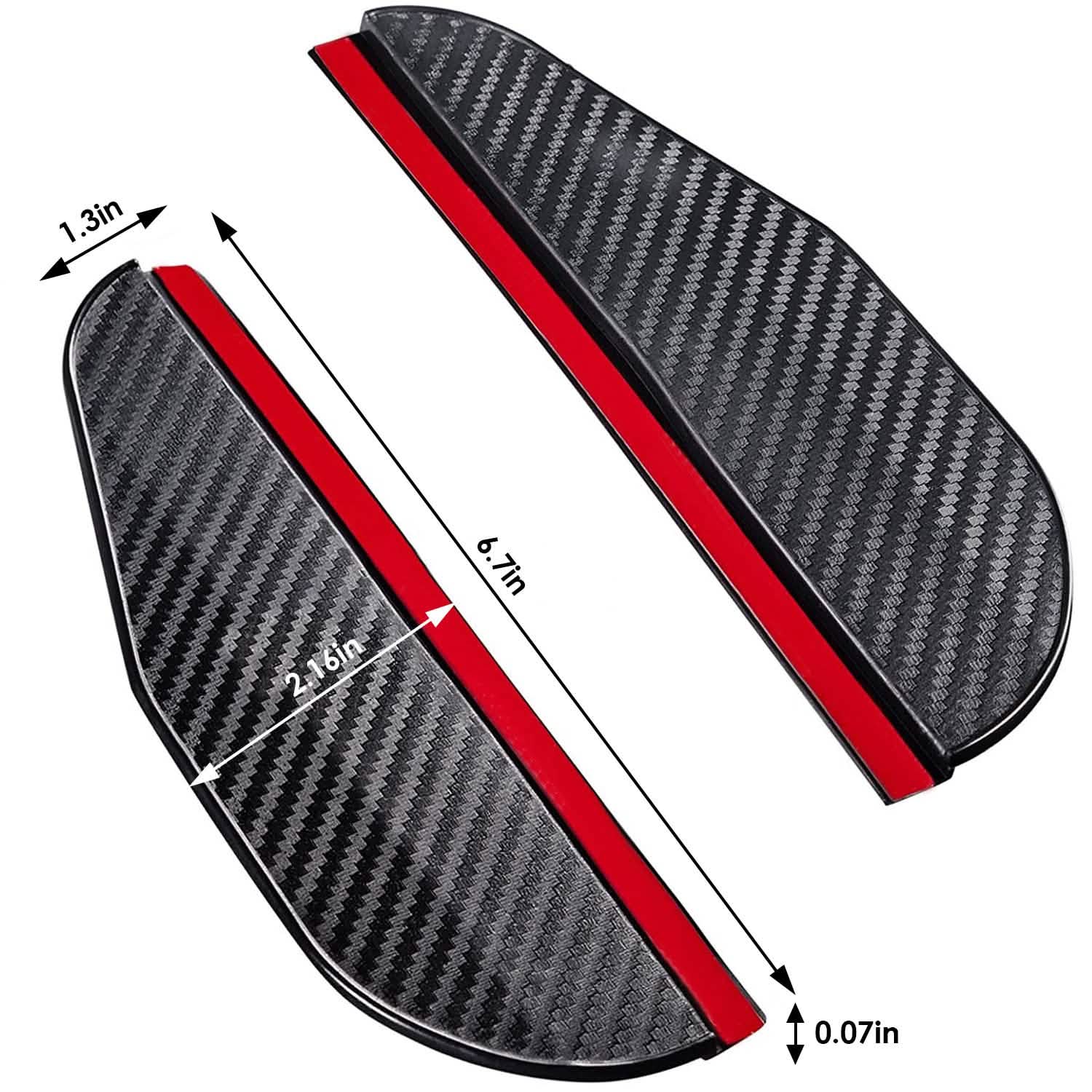 2-Pieces: Car Side Mirror Rain Guard