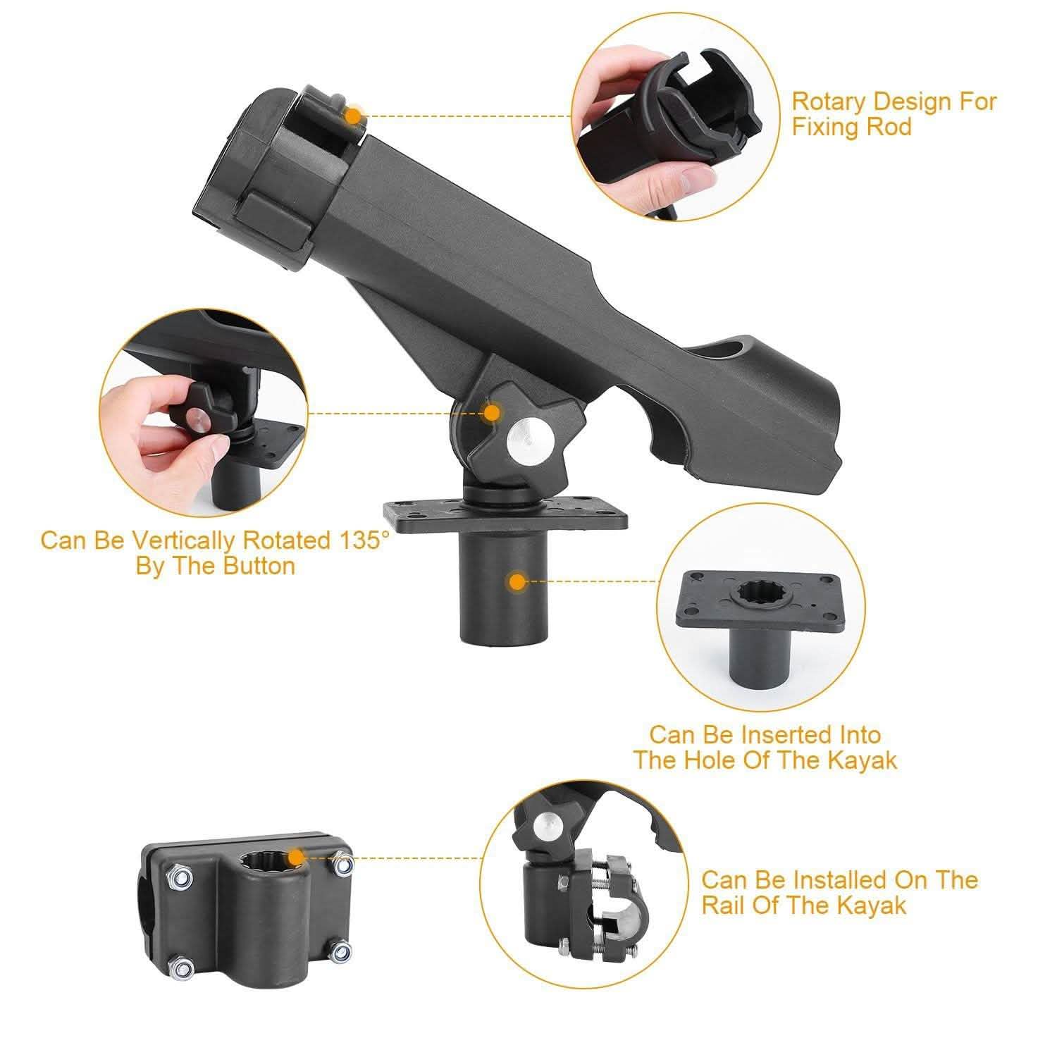 2-Pieces: Fishing Boat Rod Holders