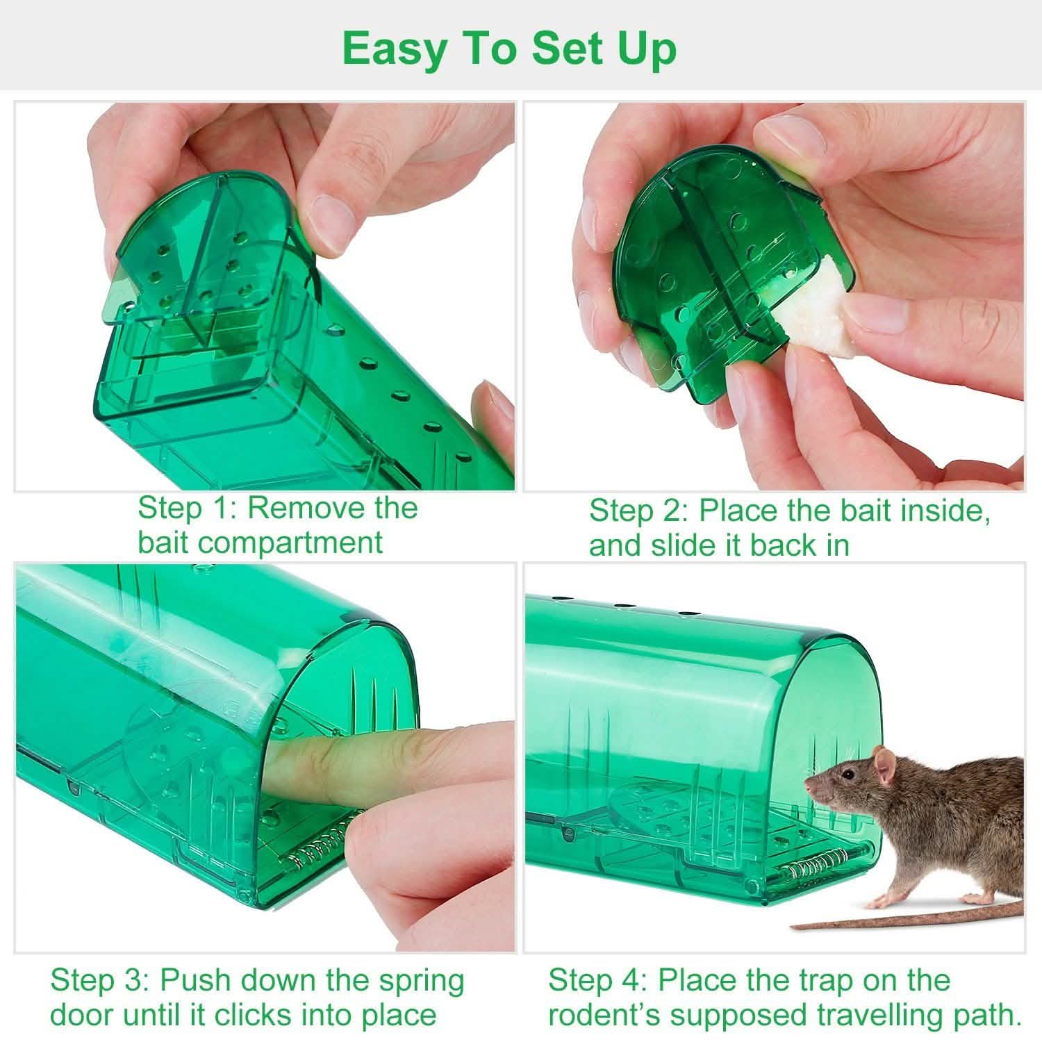 2-Pieces: Reusable Humane Mouse Trap