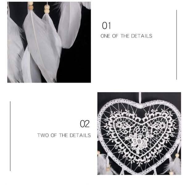 2-Pieces: Romantic LED Dream Catcher with Feather Dreamcatcher Night Light