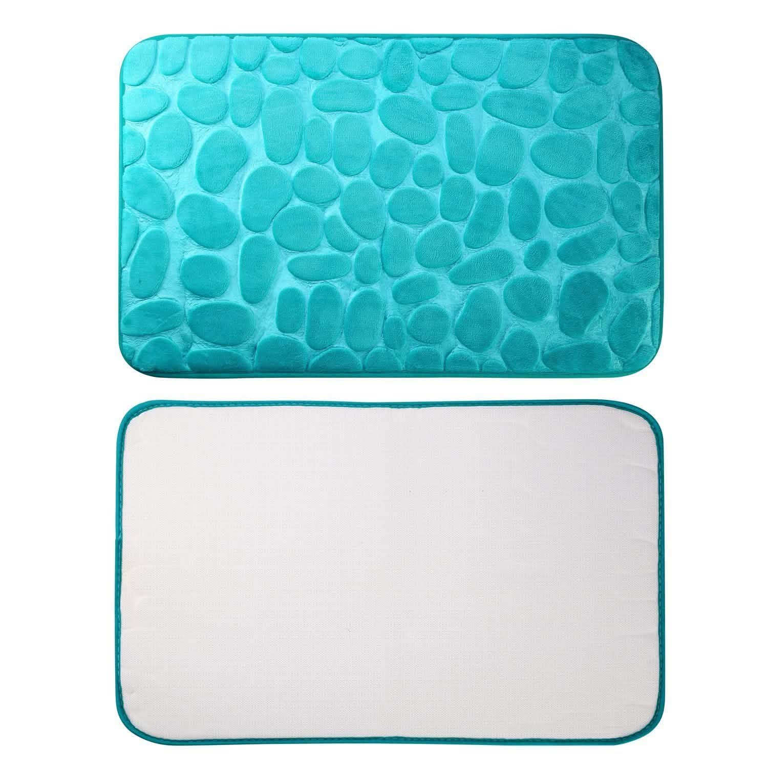 2-Pieces Set: Bathroom Rugs Luxury Flannel Non-Slip