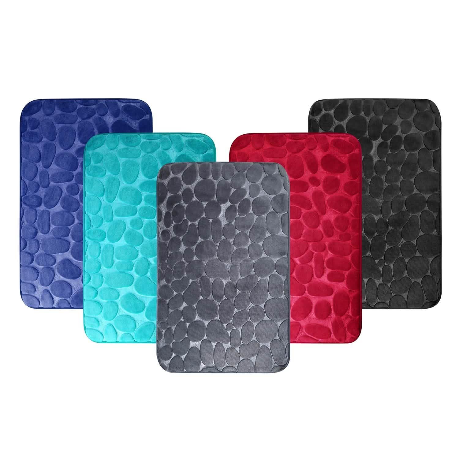 2-Pieces Set: Bathroom Rugs Luxury Flannel Non-Slip