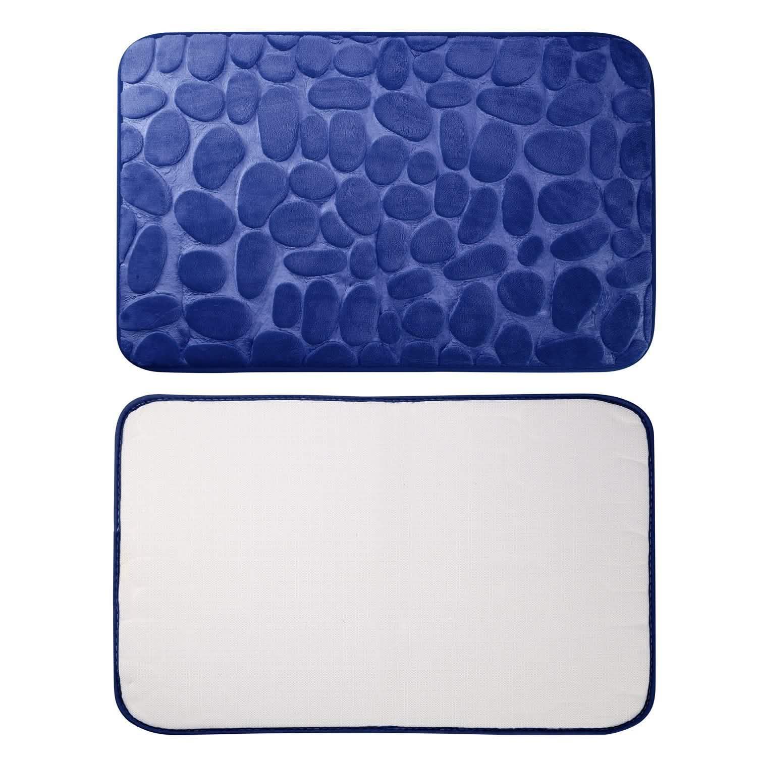 2-Pieces Set: Bathroom Rugs Luxury Flannel Non-Slip