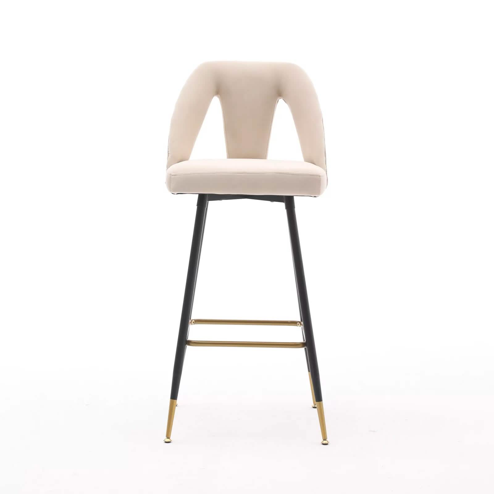 2-Pieces Set: Contemporary Upholstered Barstool