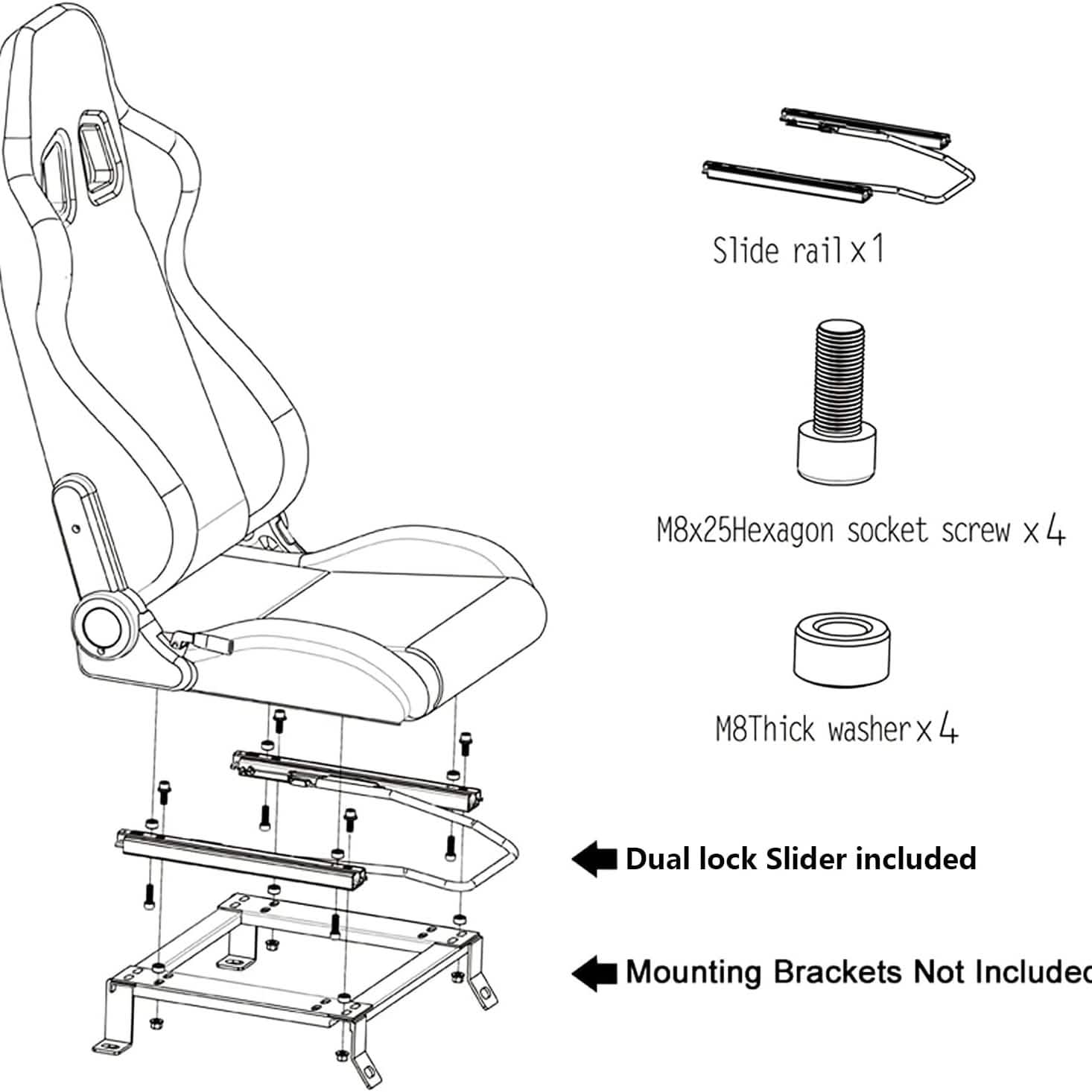 2-Pieces Set: Universal PVC Leather Bucket Seats