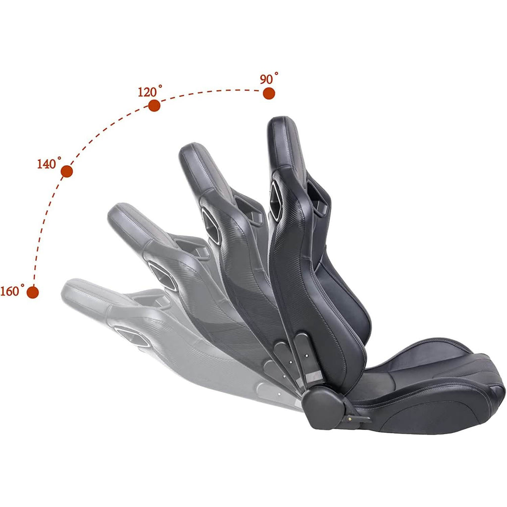 2-Pieces Set: Universal PVC Leather Bucket Seats