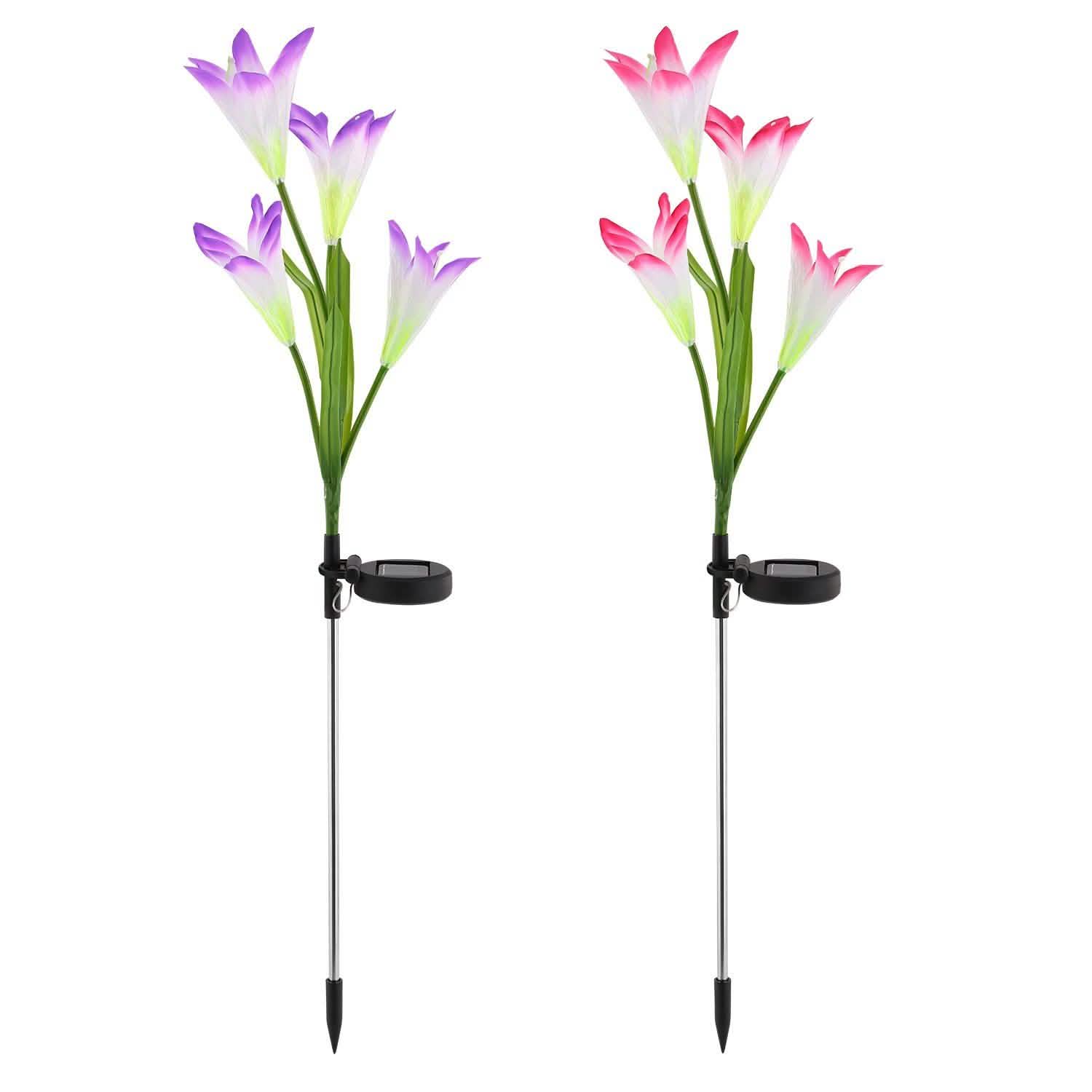2-Pieces: Solar Garden Lights Outdoor