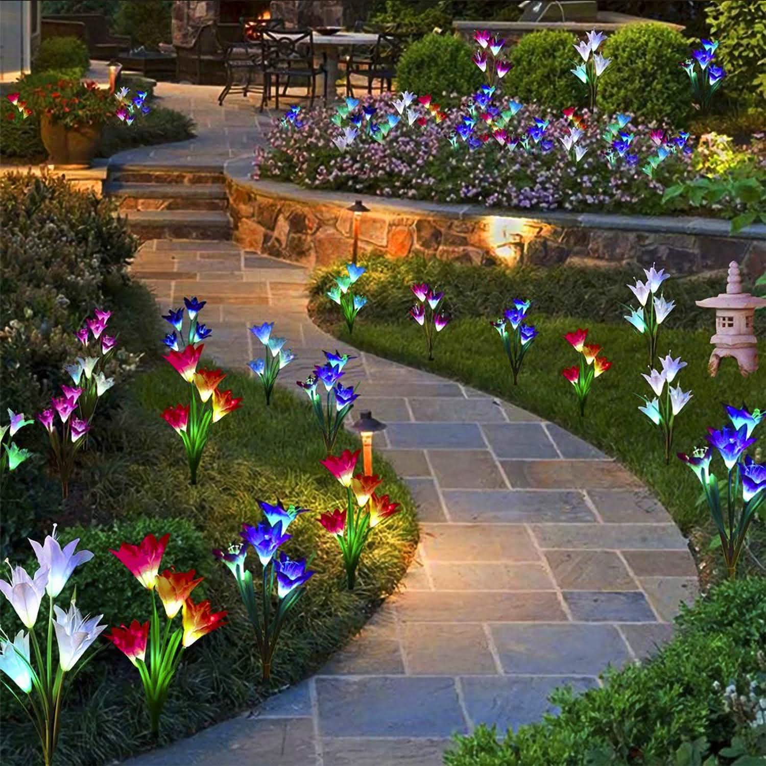 2-Pieces: Solar Garden Lights Outdoor