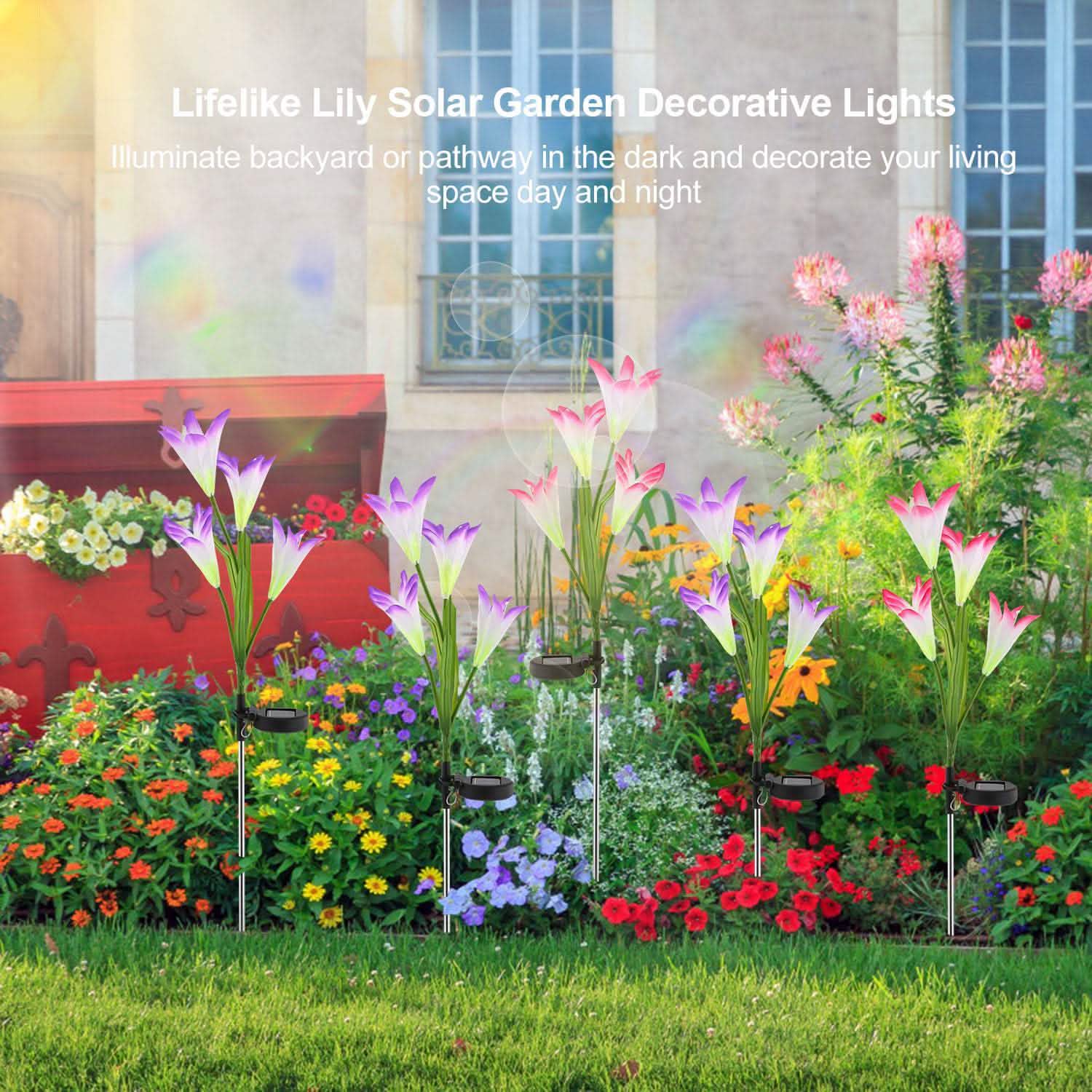 2-Pieces: Solar Garden Lights Outdoor