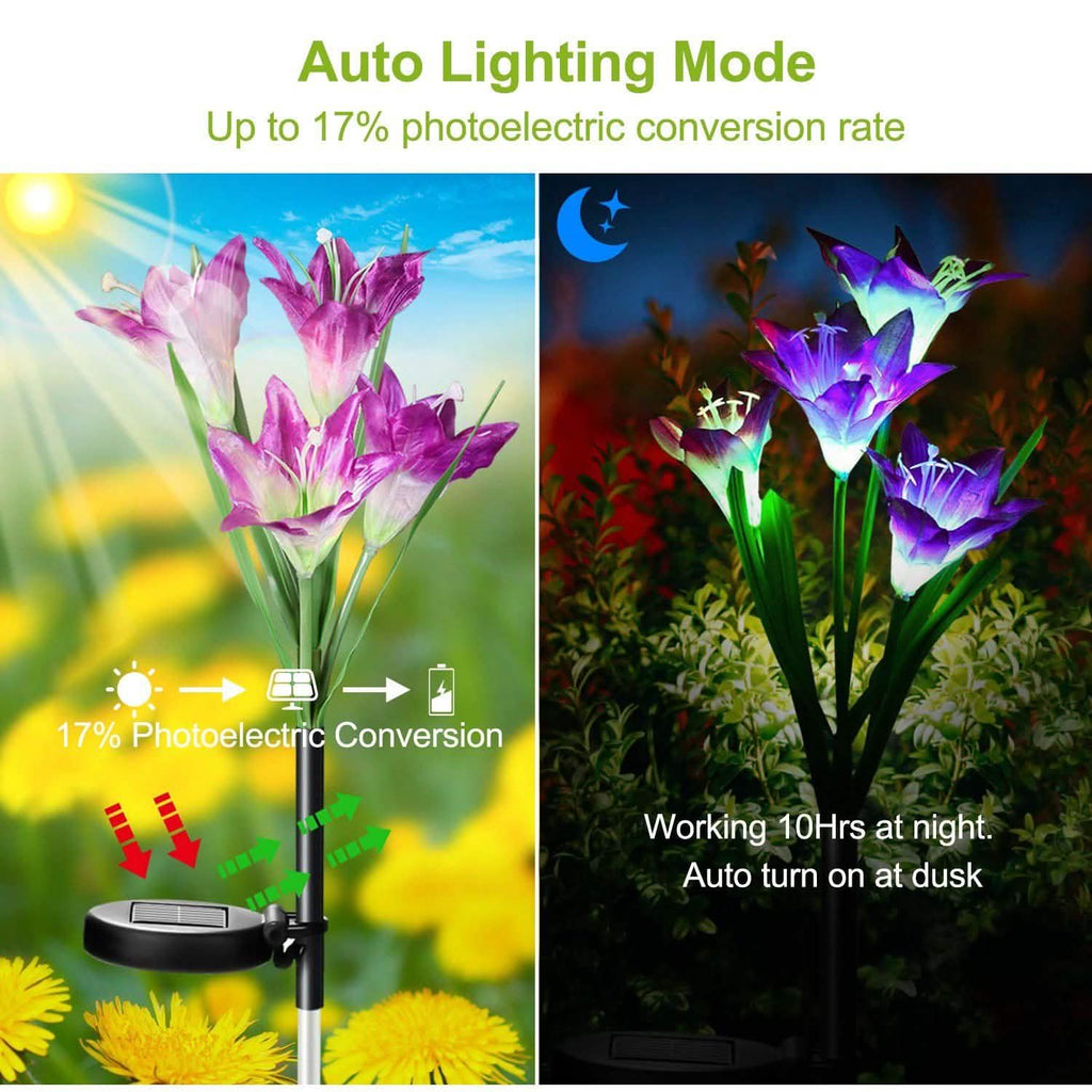 2-Pieces: Solar Garden Lights Outdoor