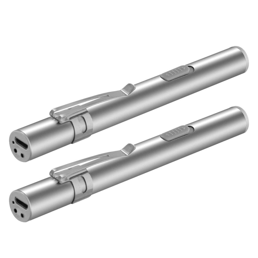 2-Pieces: Stainless Steel Flashlight Repair Water Resistant for Medical Students