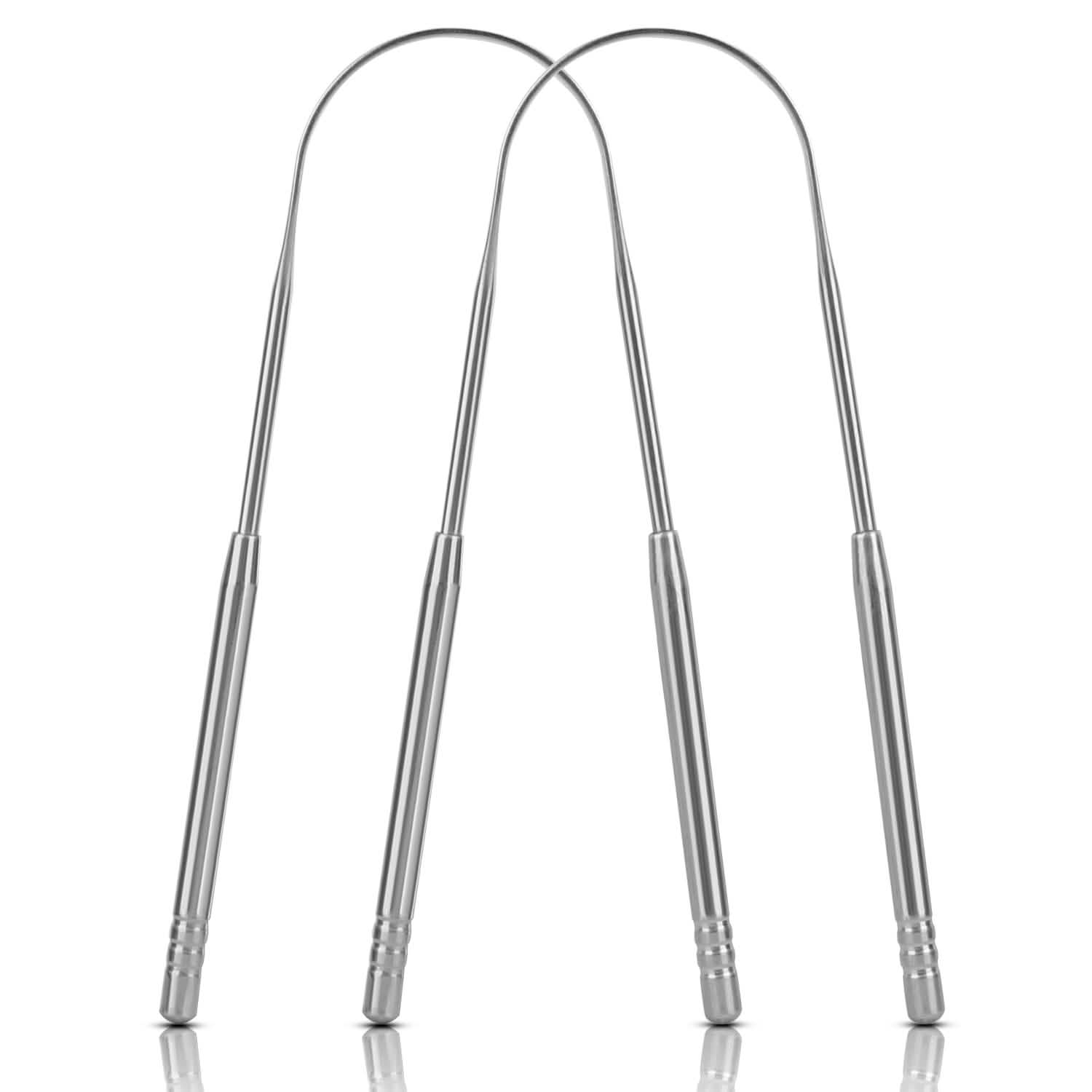 2-Pieces: Tongue Scraper Cleaner Stainless Steel
