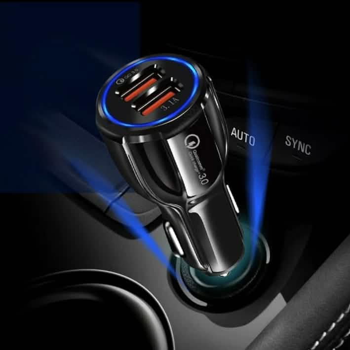 2-Port USB Fast Car Charger Adapter
