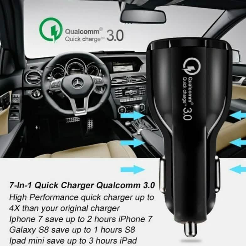 2-Port USB Fast Car Charger Adapter