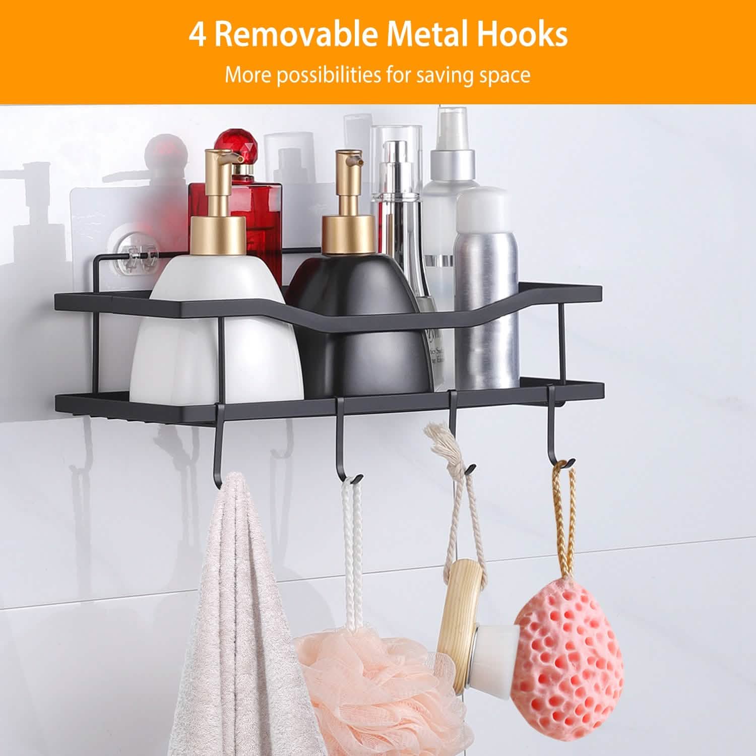 2-Tier Shower Caddy Shelf Holder