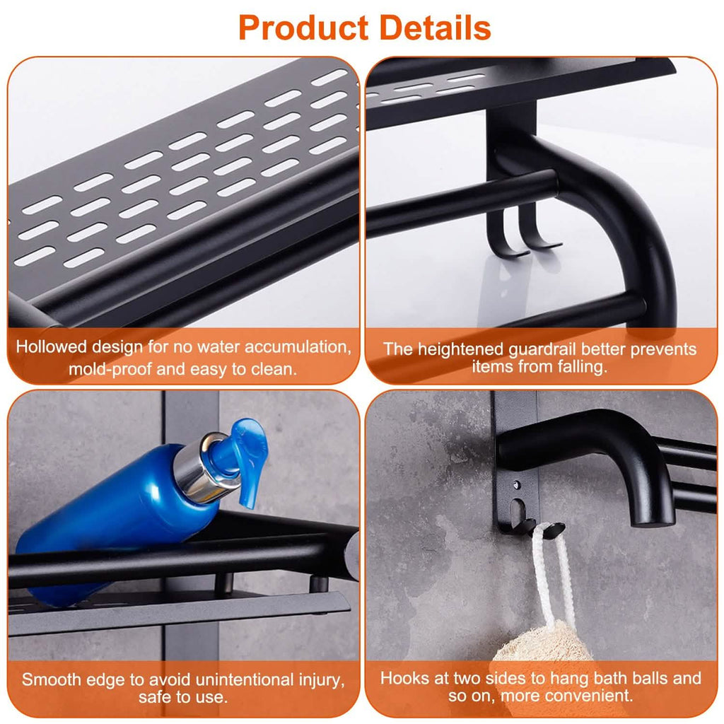 2-Tier Wall Mounted Towel Rack