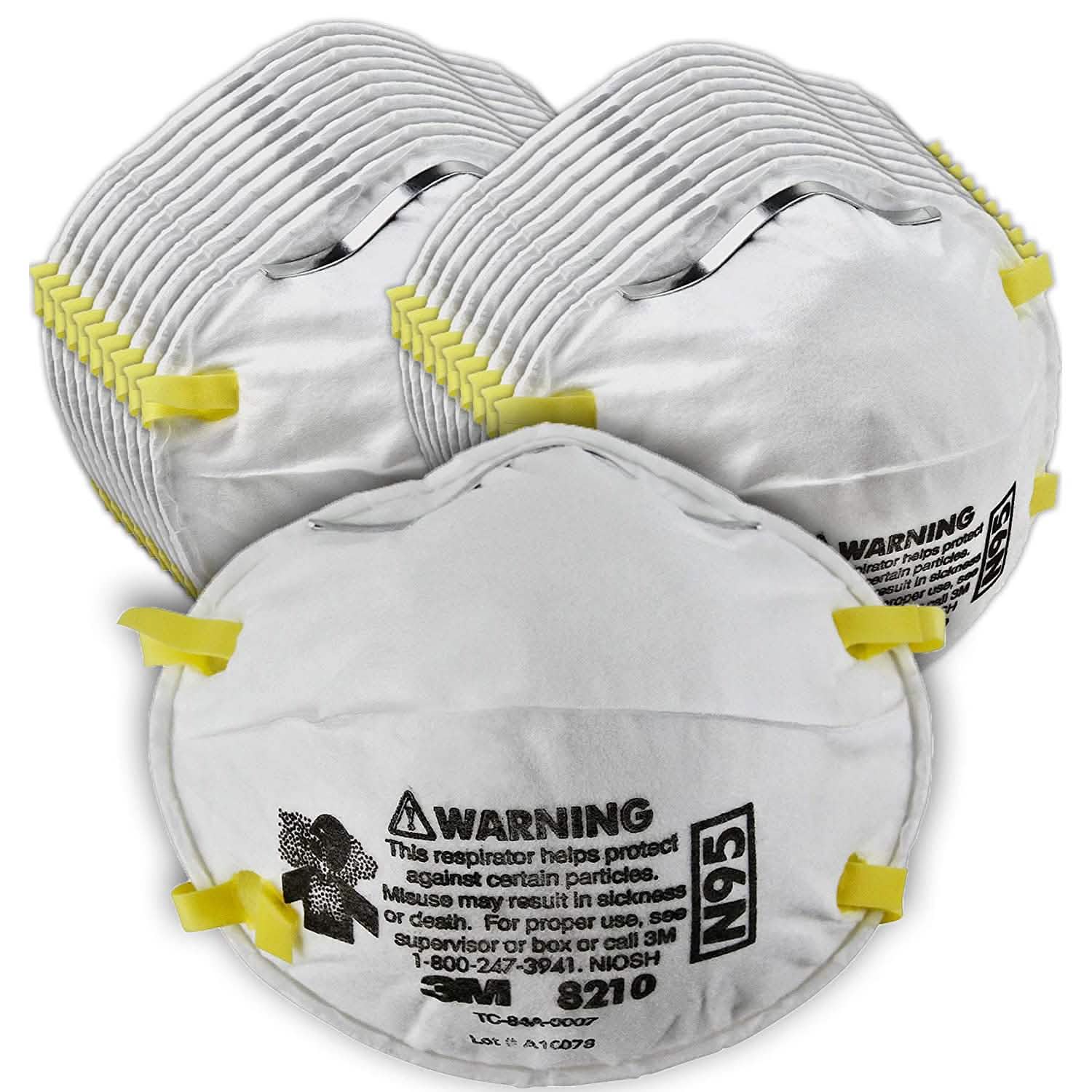 20-Pack: 3M Personal Protective Equipment 8210 Particulate Respirator