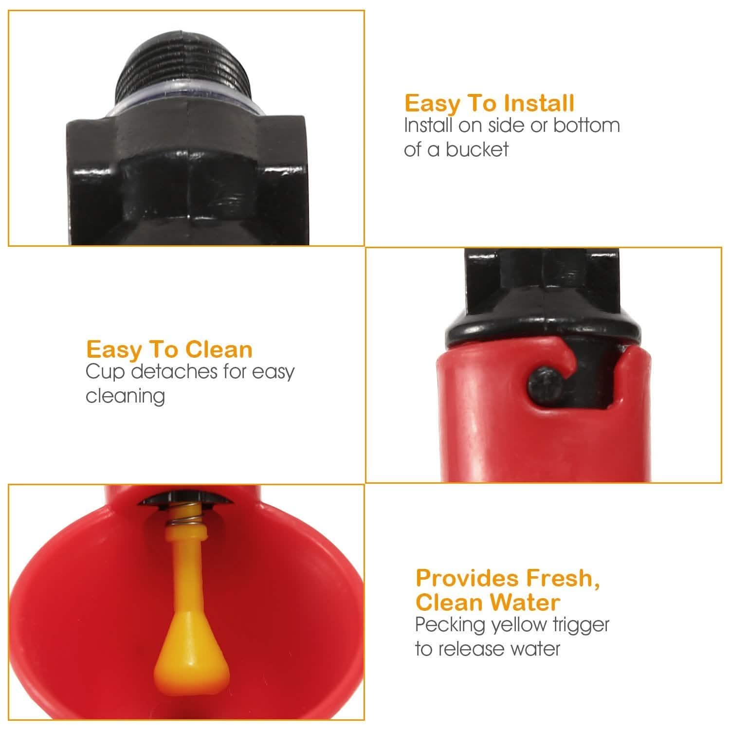 20-Pack: Chicken Waterer Automatic Drinker