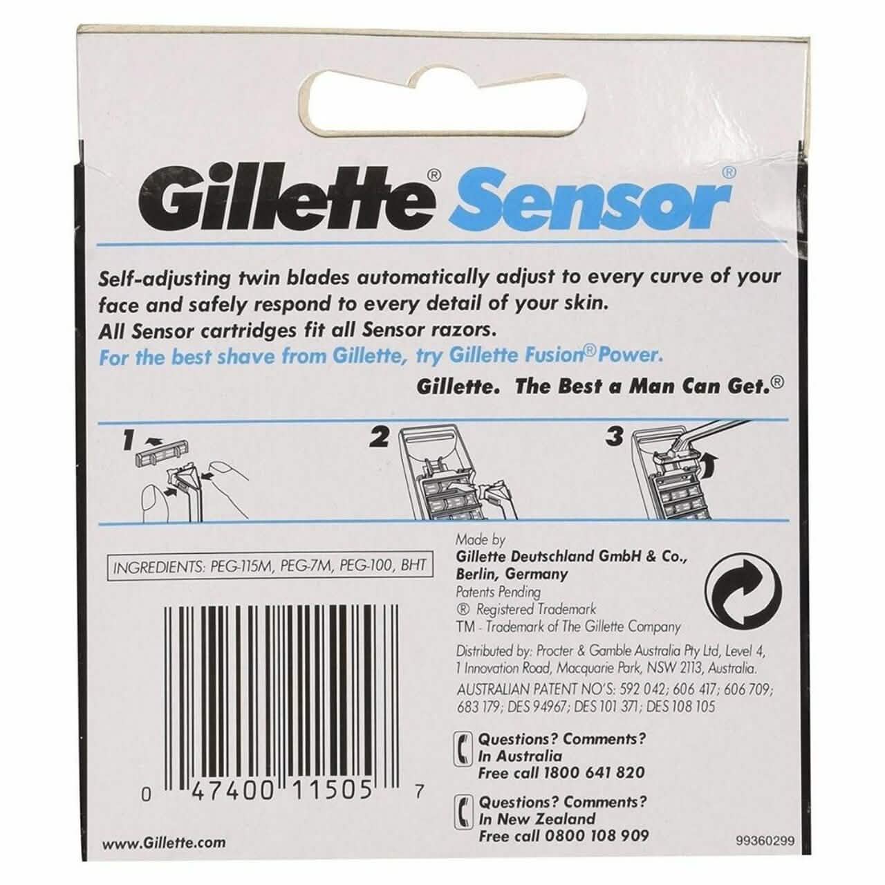 20-Pack: Gillette Sensor Razor Refill Cartridges