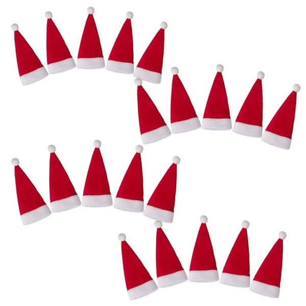20-Piece: Christmas Santa Hat Silverware Storage Bag