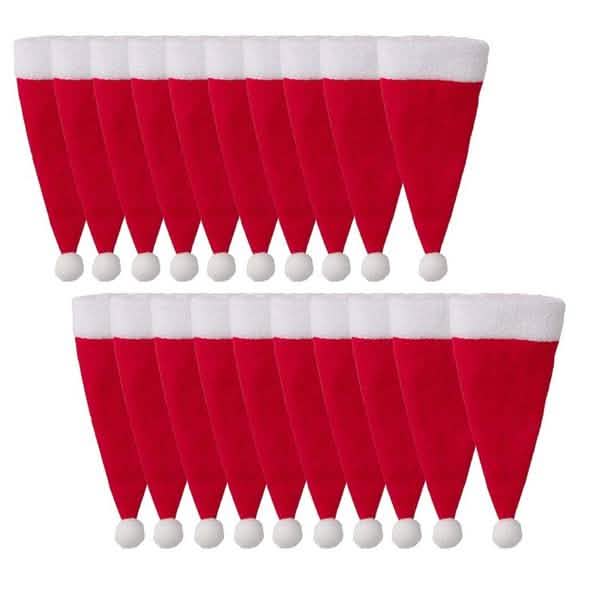 20-Piece: Christmas Santa Hat Silverware Storage Bag