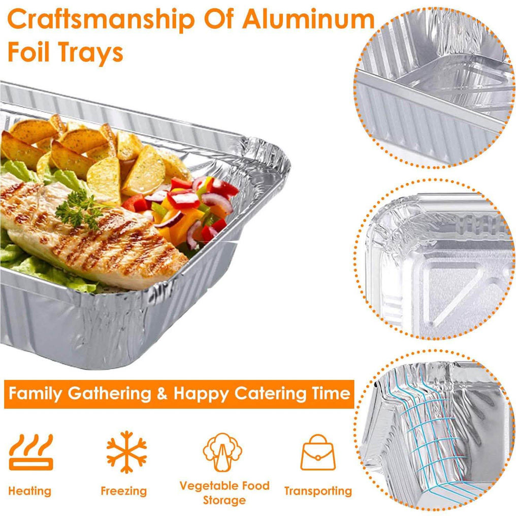 20-Piece: Disposable Aluminum Foil Pans