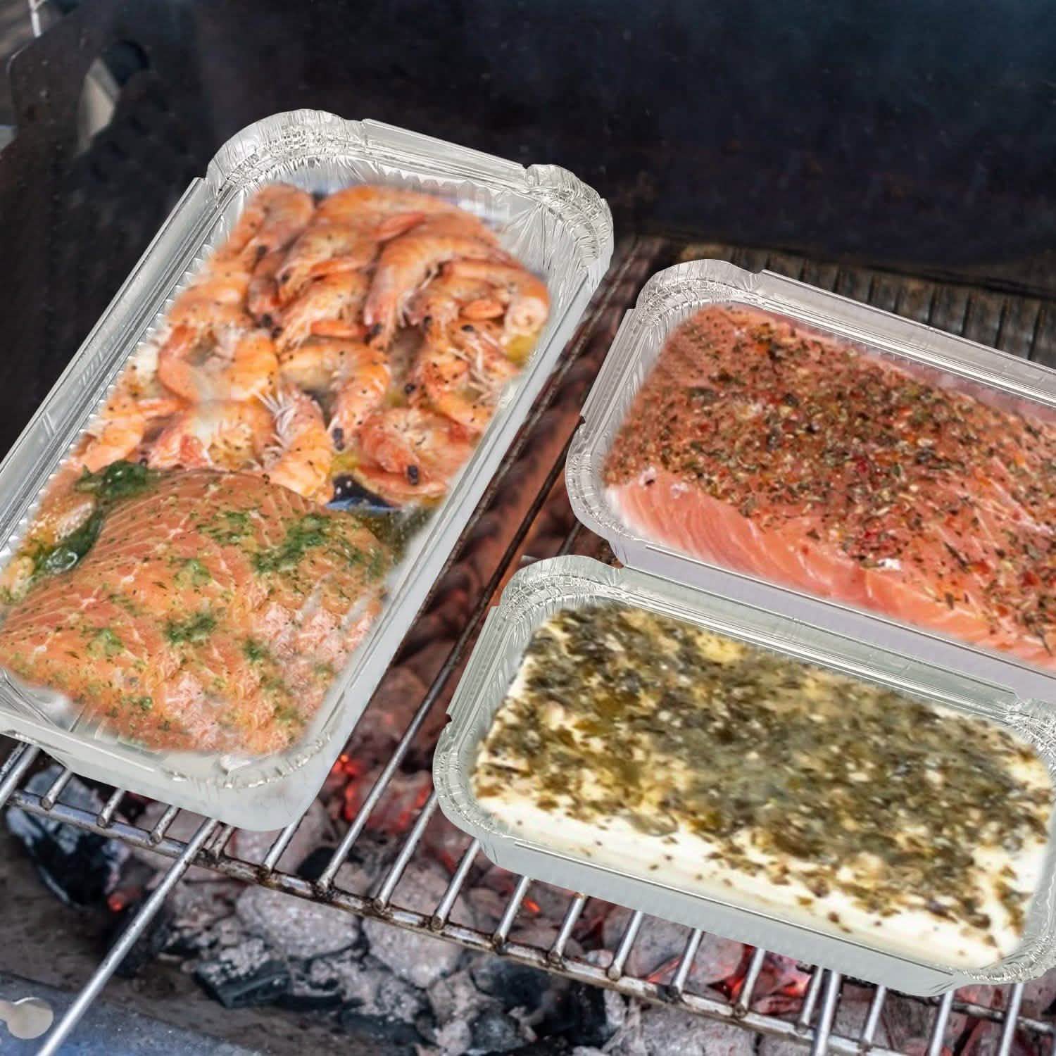 20-Piece: Disposable Aluminum Foil Pans