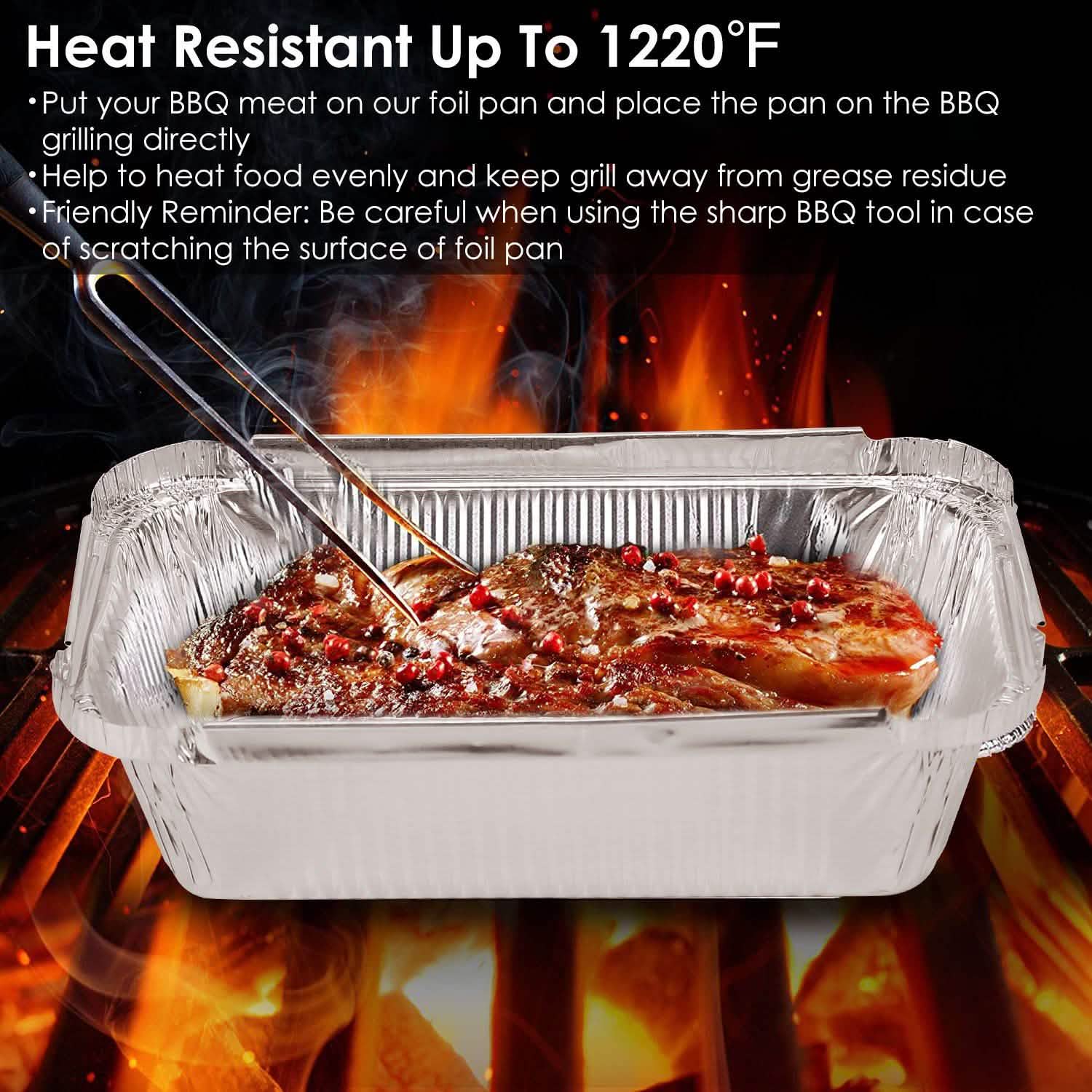 20-Piece: Disposable Aluminum Foil Pans