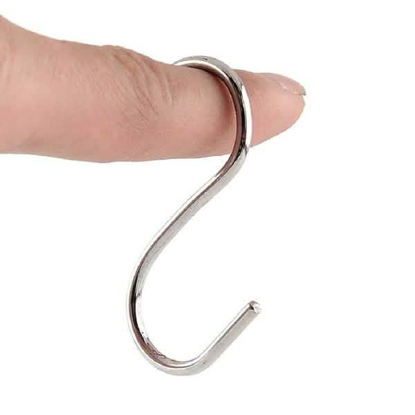 20-Piece: Household Holder Kitchen Stainless Steel S Shaped Hooks