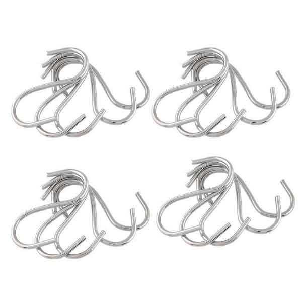 20-Piece: Household Holder Kitchen Stainless Steel S Shaped Hooks