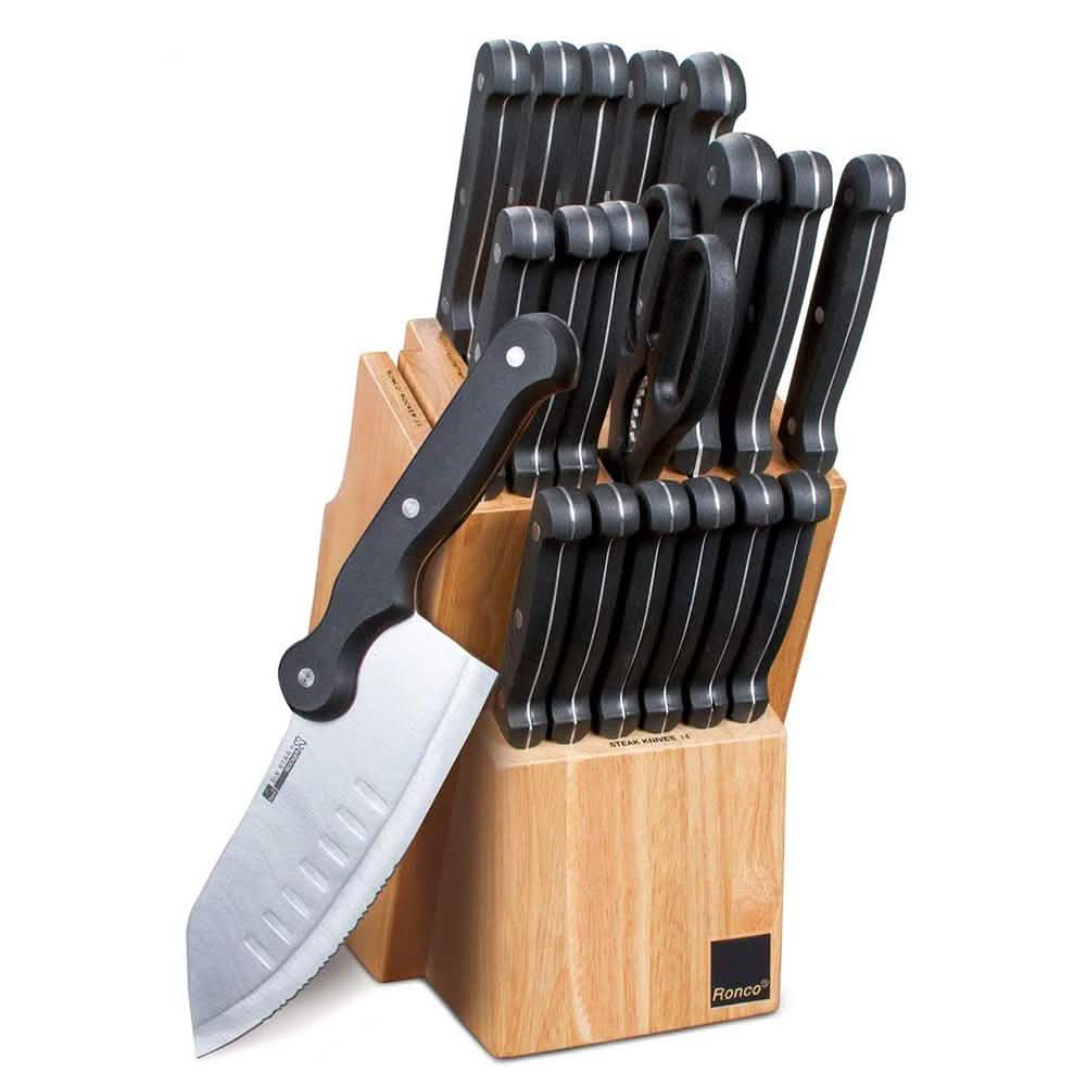 20-Piece: Professional Kitchen Knife Set with Knife Block