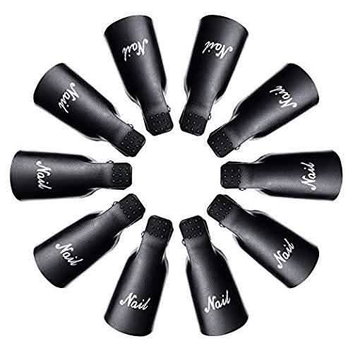 20-Piece Set: Plastic Acrylic Nail Art Soak Off Cap Clip UV Gel Polish Remover Wrap Tool
