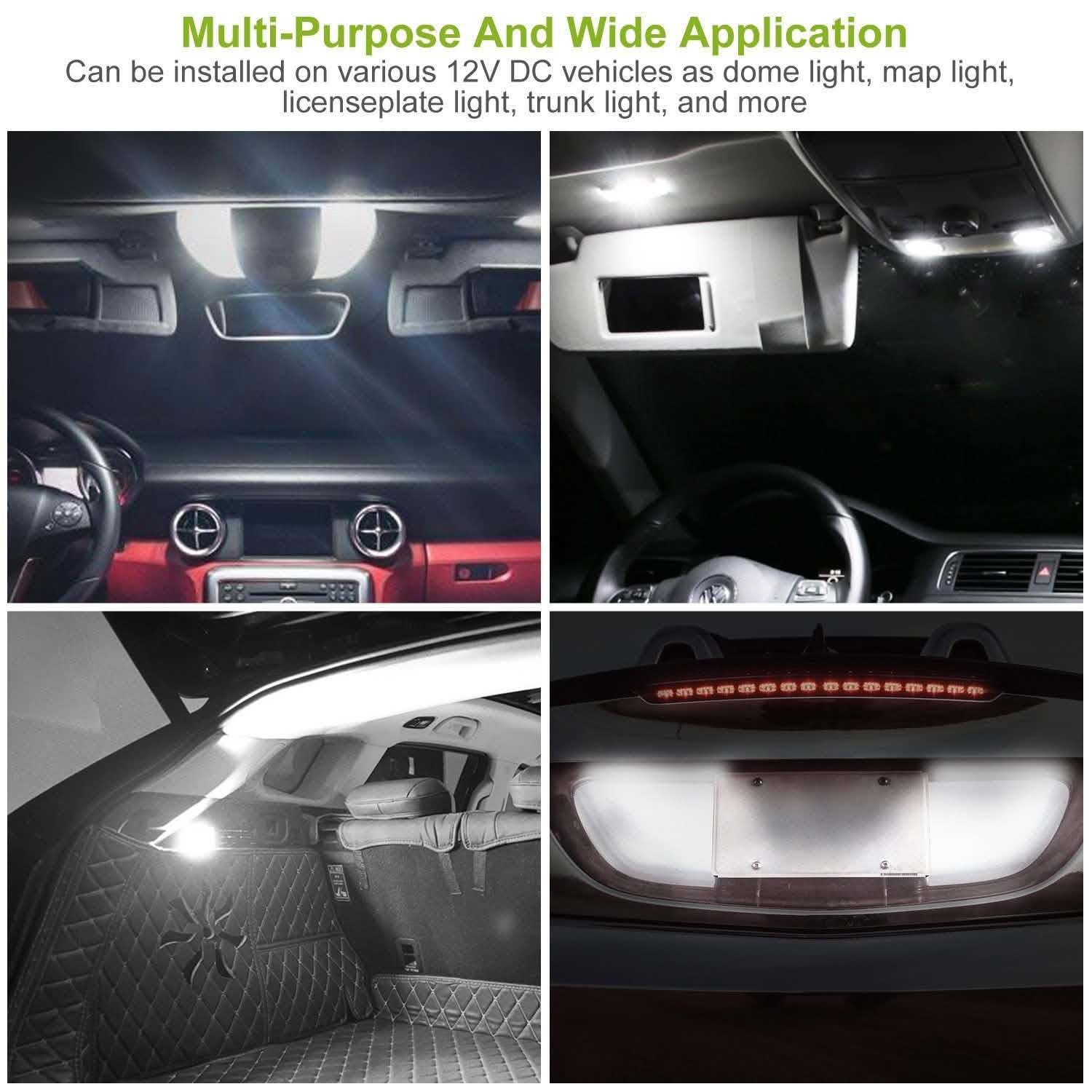 20-Piece: T10 SMD5050 LED Light Bulbs