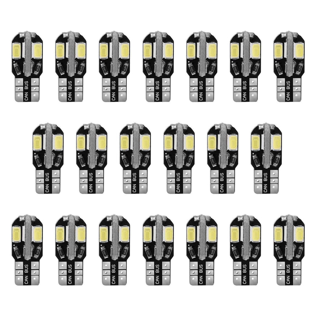 20-Piece: T10 SMD5730 LED Light Bulbs