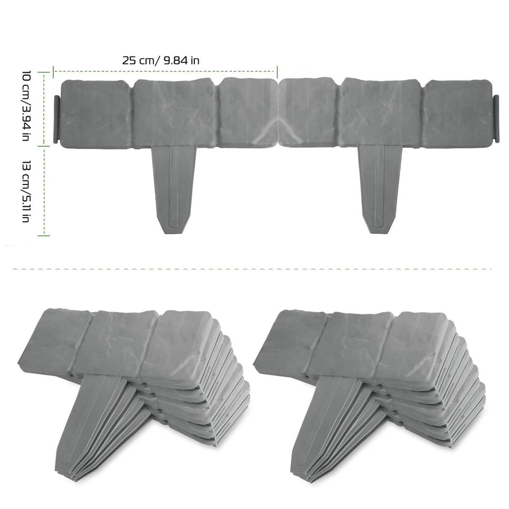 20-Pieces: Plastic Cobbled Stone Effect
