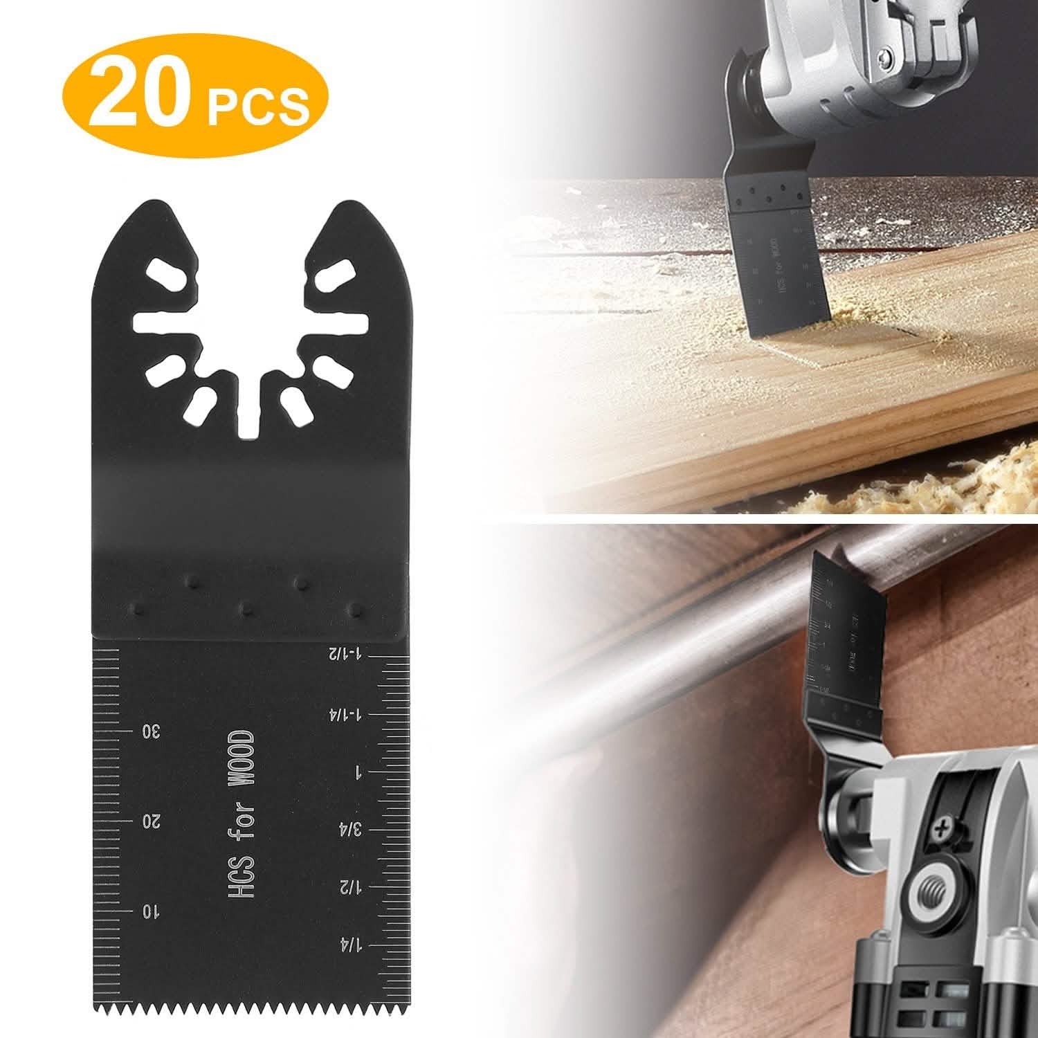 20-Pieces Set: Saw Blade Metal Oscillating Multitool Cutter Fit