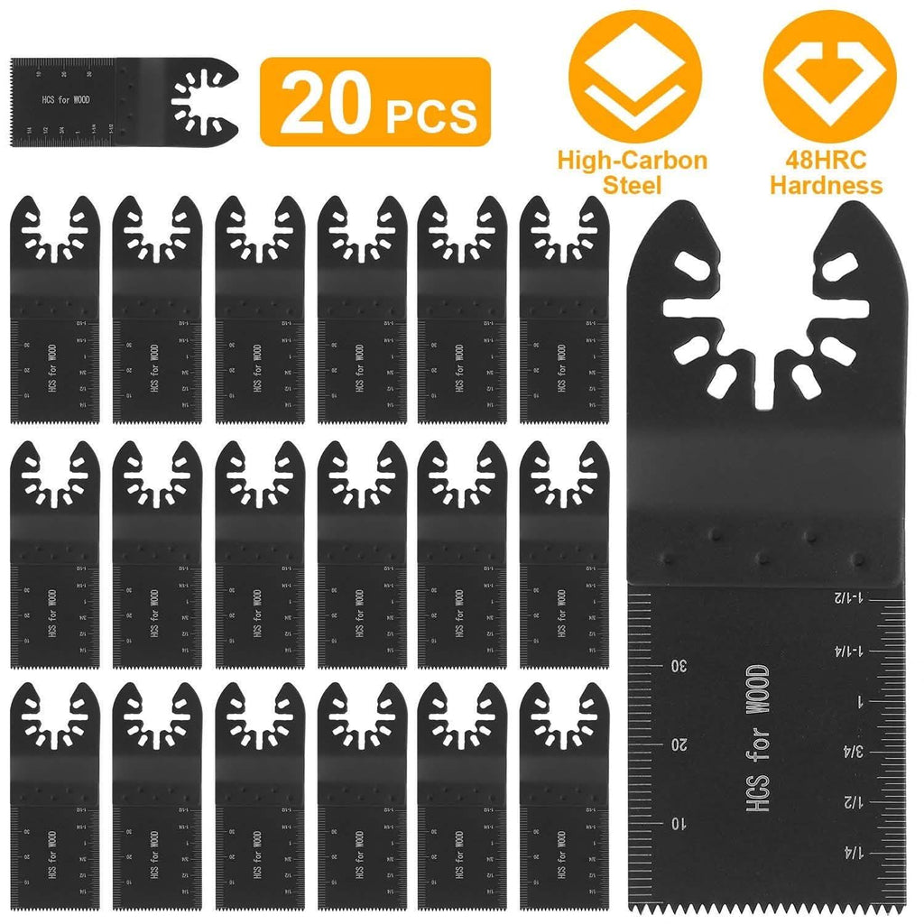 20-Pieces Set: Saw Blade Metal Oscillating Multitool Cutter Fit