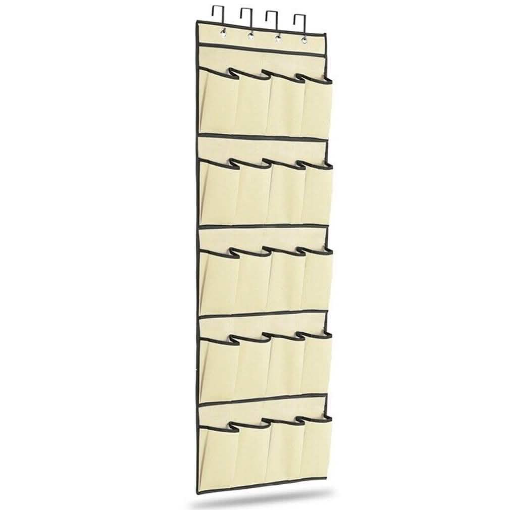 20 Pocket: Over the Door Shoe Rack Organizer