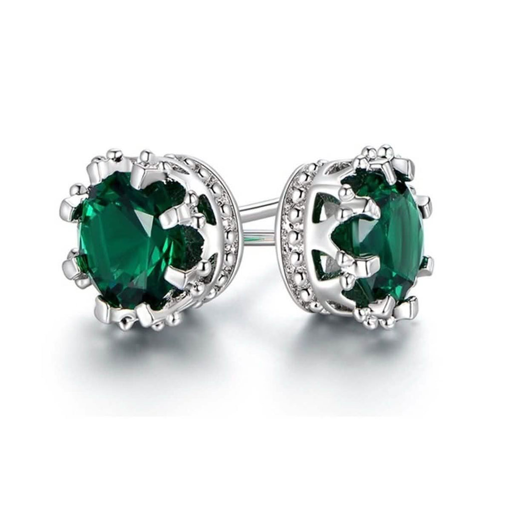 2.00 CTW Crown Stud Earrings