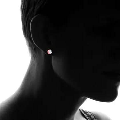 2.00 CTW Genuine Opal Crown Stud Earrings