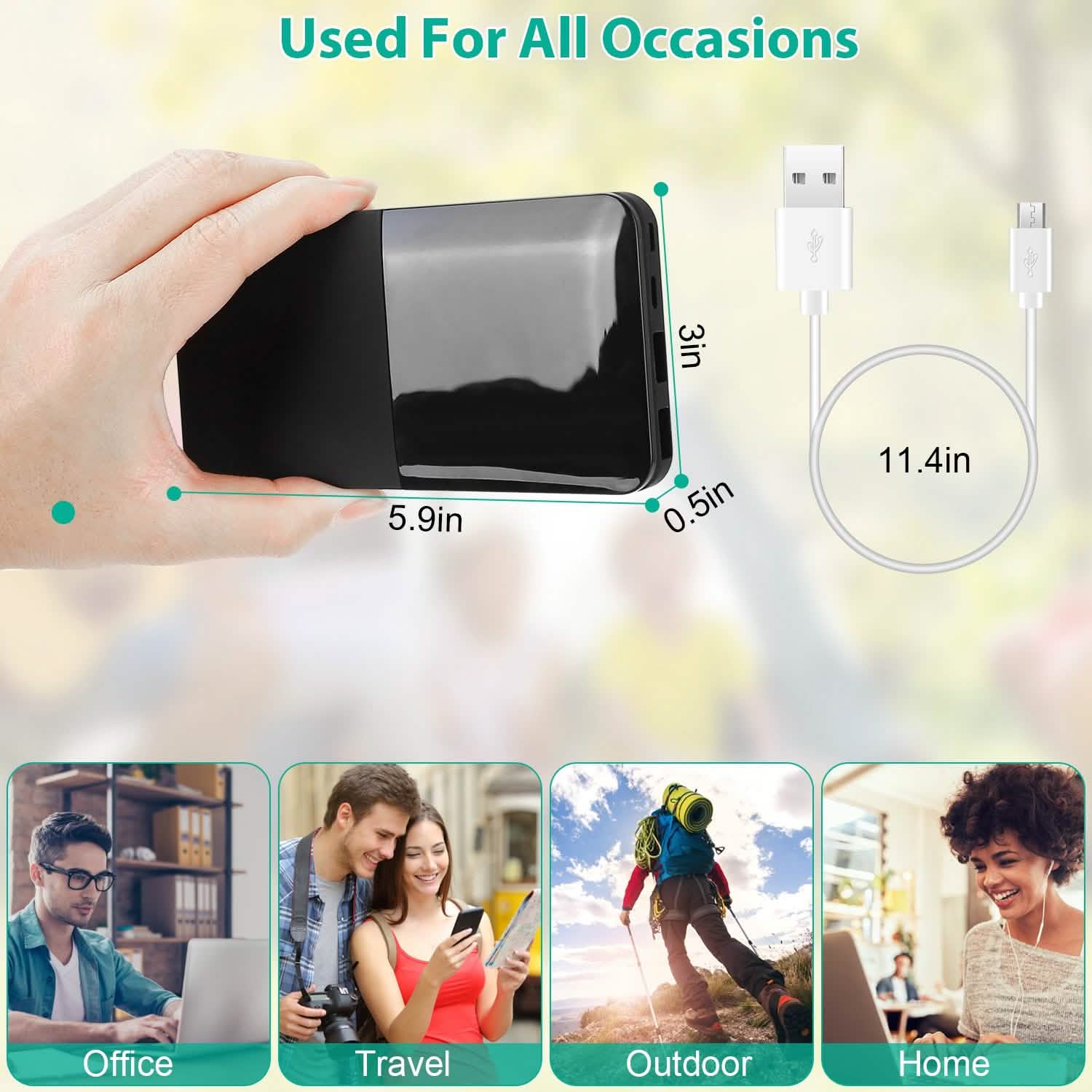 20000mAh Portable Charger Power Bank