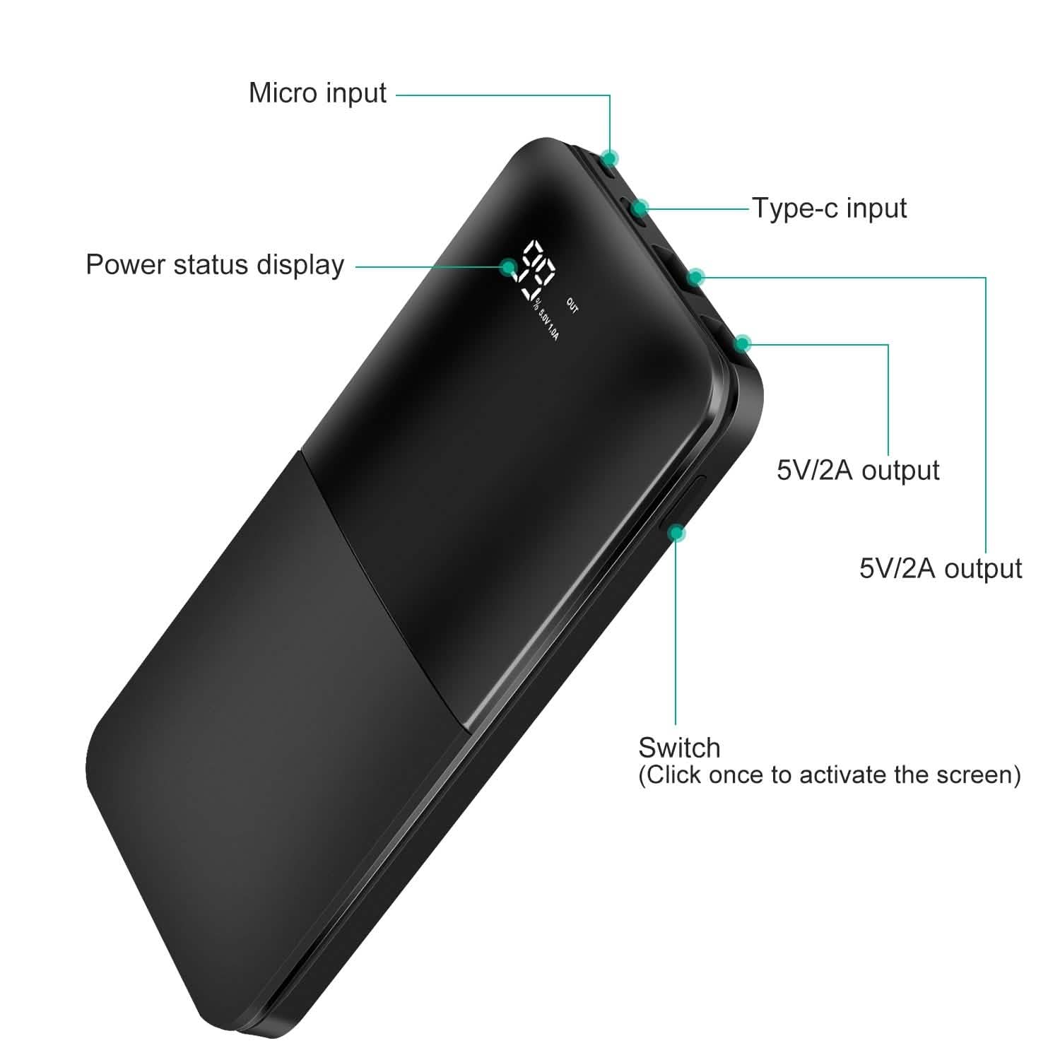 20000mAh Portable Charger Power Bank