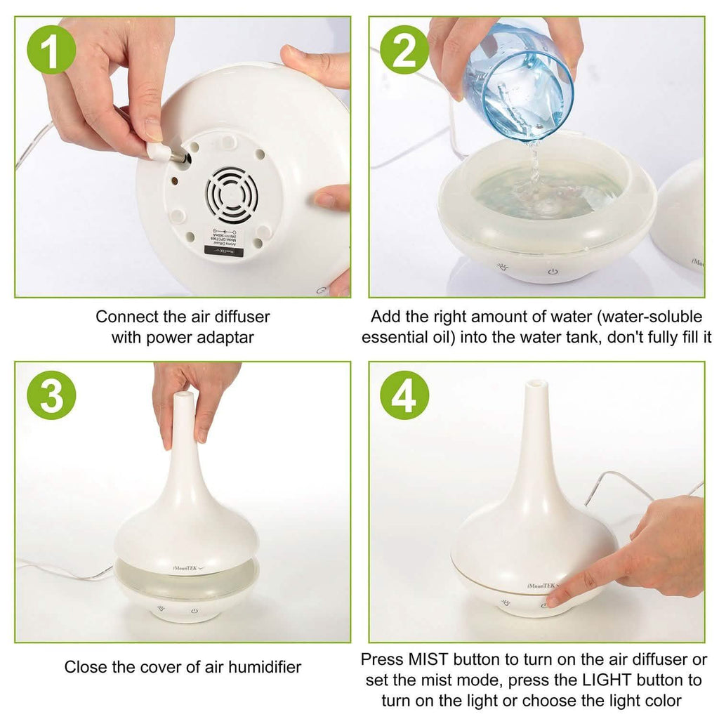 200ml Cool Mist Humidifier Ultrasonic Aroma Essential