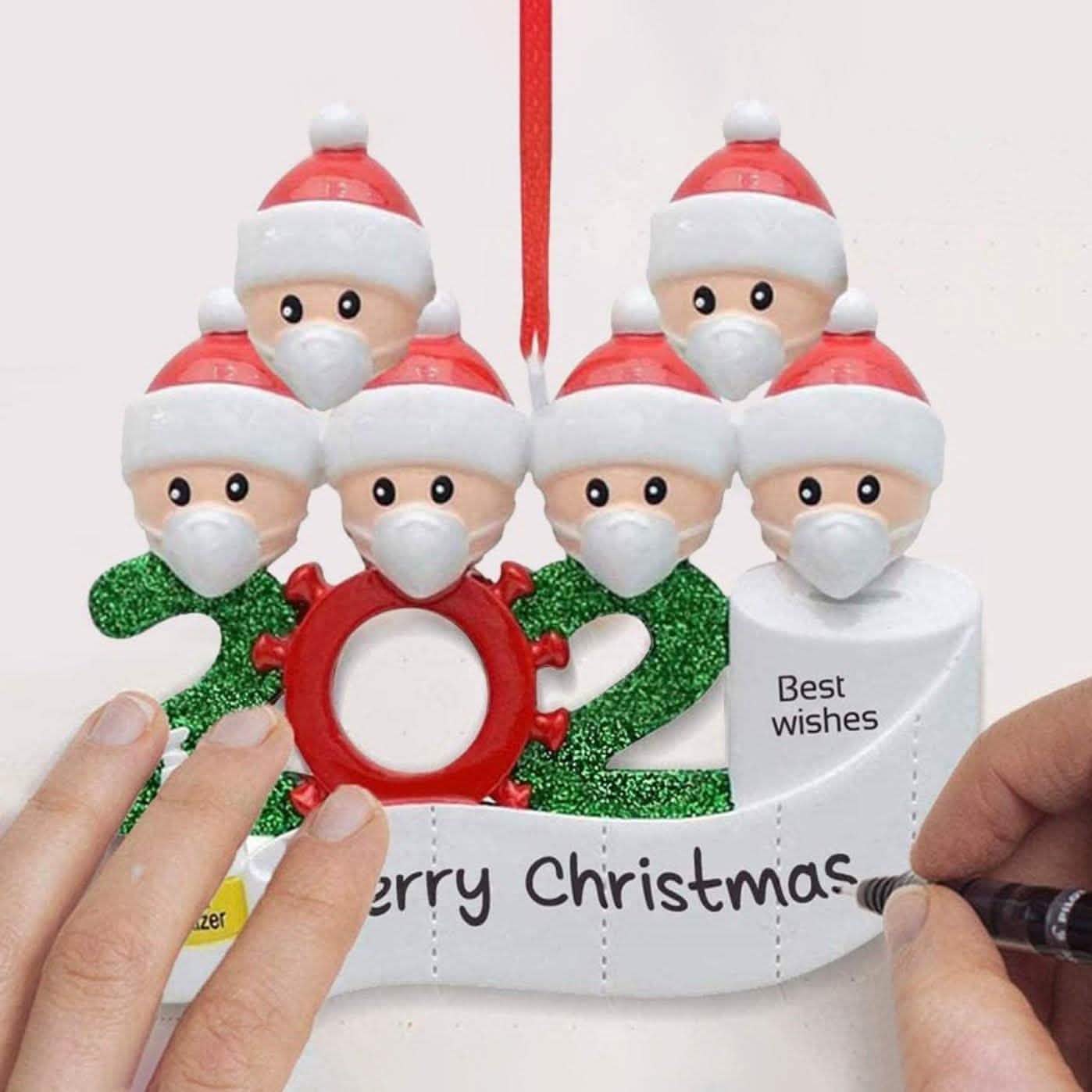 2020 Quarantine Family Personalized Christmas Ornaments