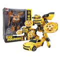 Bee Soldiers Transforming Robot Car Toy (Yellow)