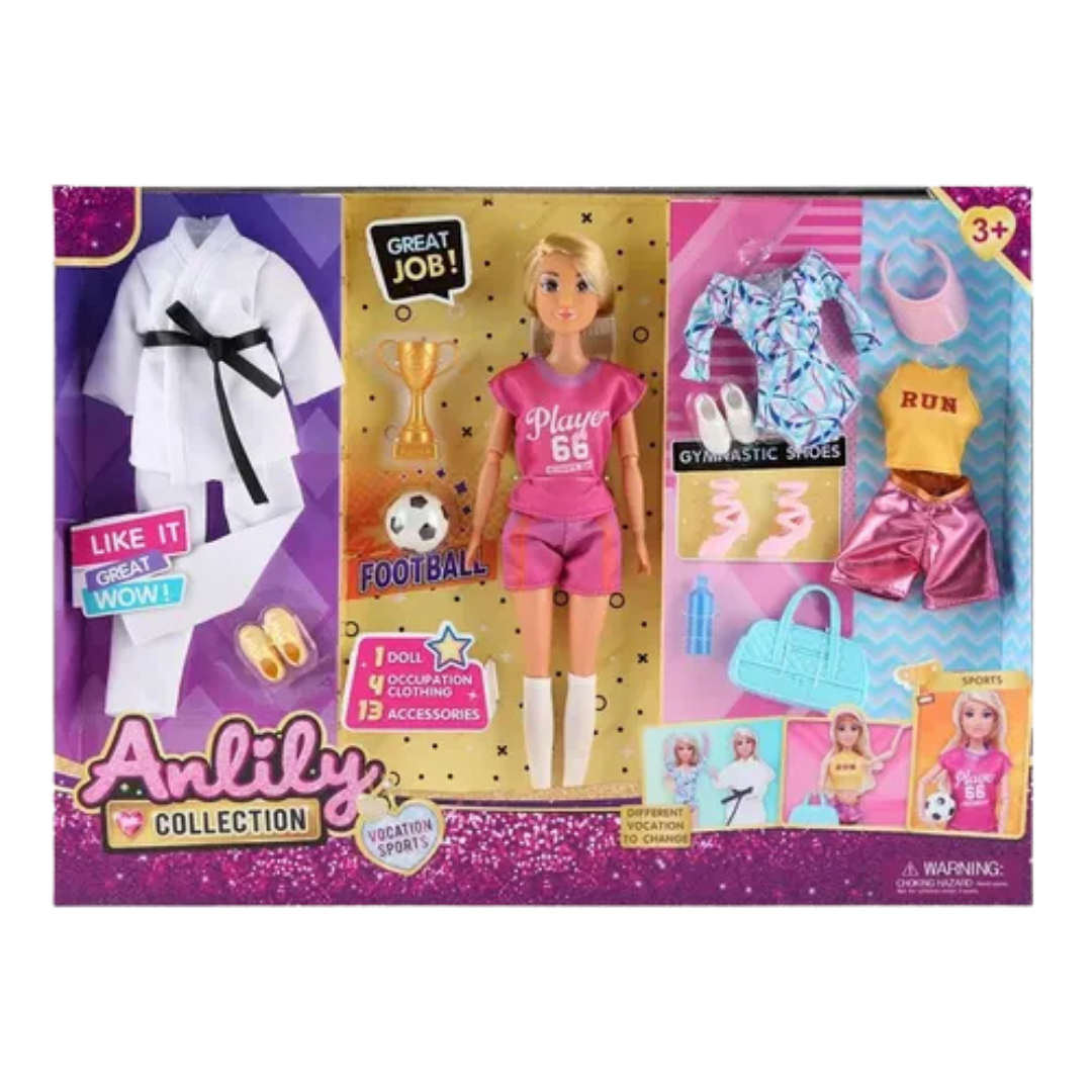 Anlily Collection Vocation Sports Doll Set with Accessories