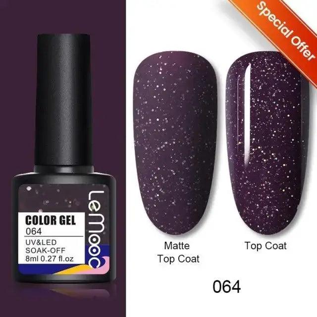 Spring Summer Nail Gel Polish Colorful UV LED Diamond Stylish Glossy and Matte Fashion Design For Womens