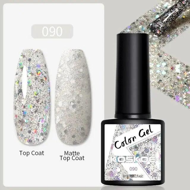 Spring Summer Nail Gel Polish Colorful UV LED Diamond Stylish Glossy and Matte Fashion Design For Womens